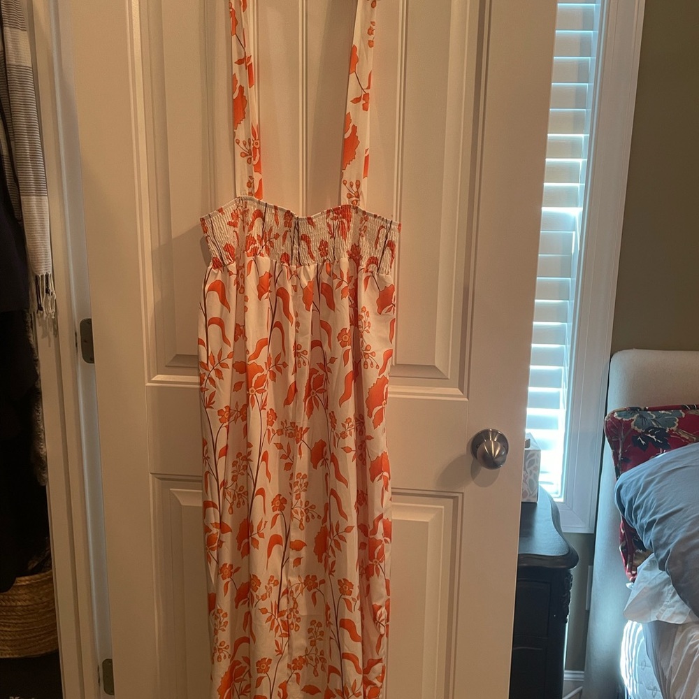 Floral Orange and White Sundress